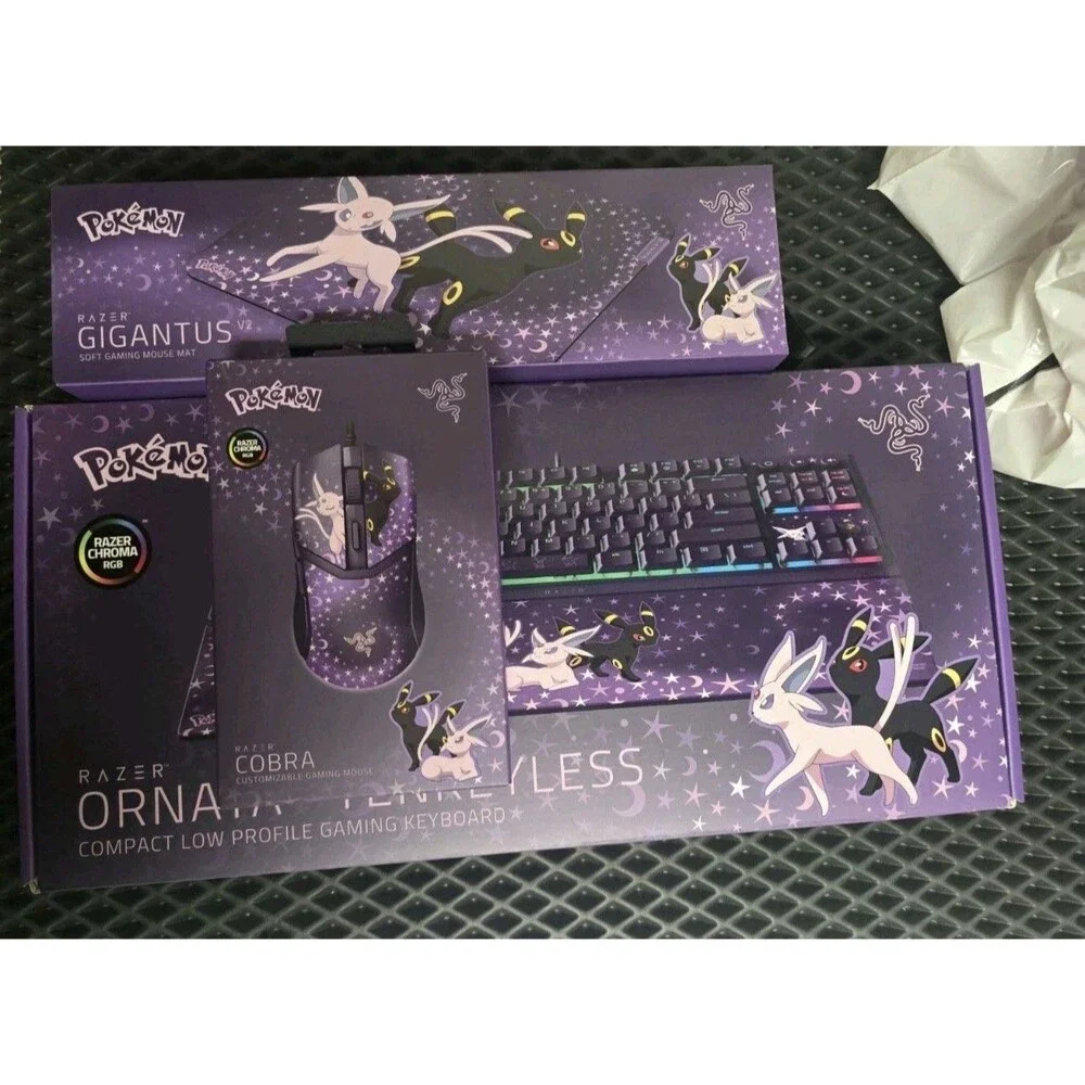 New Pokemon x Razer Ornata V3 & Razor Cobra & Razor Gigantus V2 Espeon Umbreon